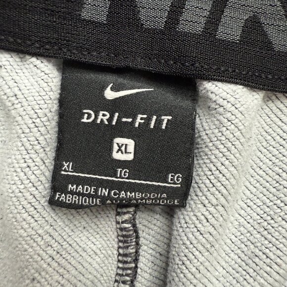 Nike Sweatpants Men XL Gray Tapered Open Hem 31" 860369 Fleece - Picture 6 of 16